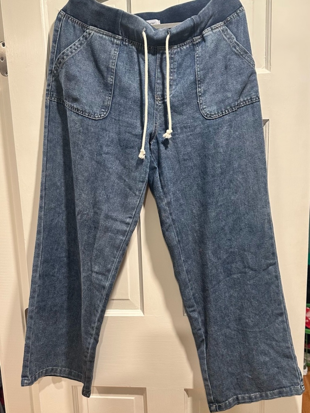 Vanilla Star Relaxed Blue Drawstring “Sweatpant” Jeans